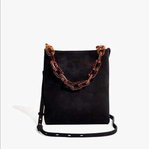 Madewell Black Crossbody Bag with Tortoise Chain